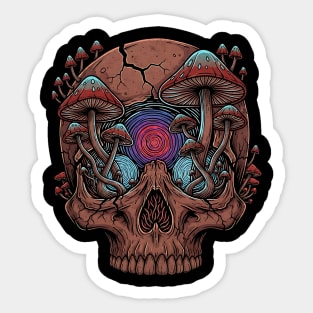 Skull In Bloom Sticker